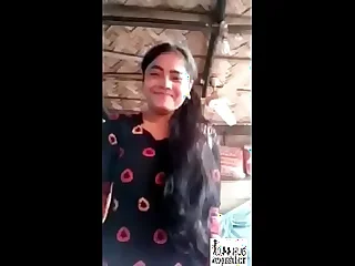 Desi village Indian Girlfreind showing Bristols together with pussy for boyfriend