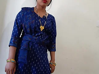 Hot indian desi village maid was painfull making love on dogy style in clear Hindi audio